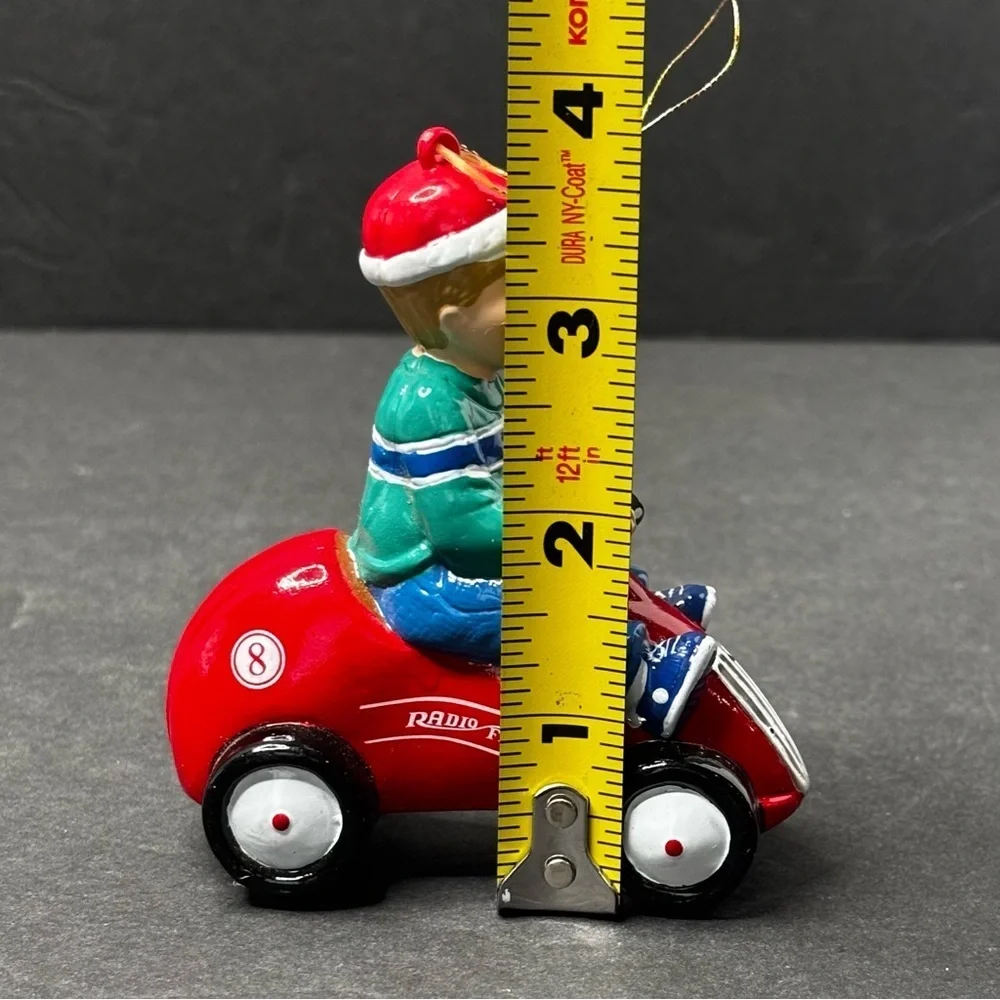 Vintage Radio Flyer Boy Racer Christmas Ornament 1990s Collectible Red Kart RARE